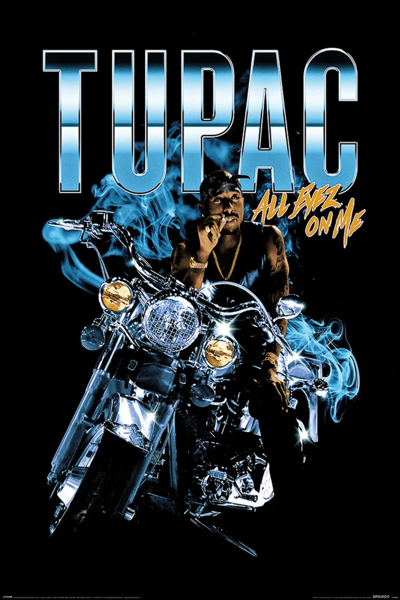Poster Tupac Shakur All Eyez Motorcycle 61x91,5cm