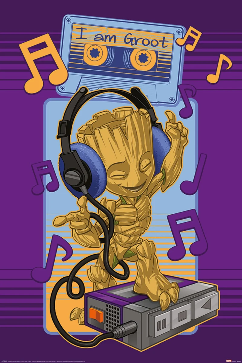 Poster Guardians of the Galaxy - Groot - Cassette 61x91,5cm