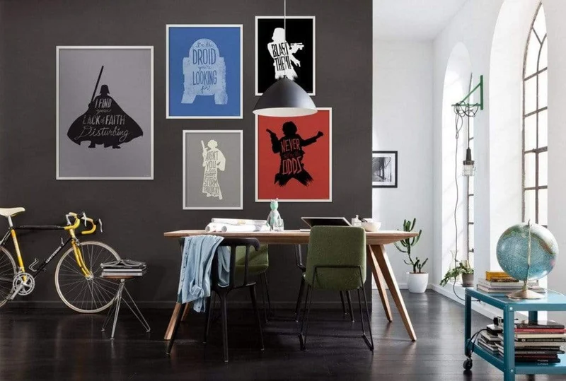 Kunstdruck Star Wars - Silhouette Quotes Vader 30x40cm