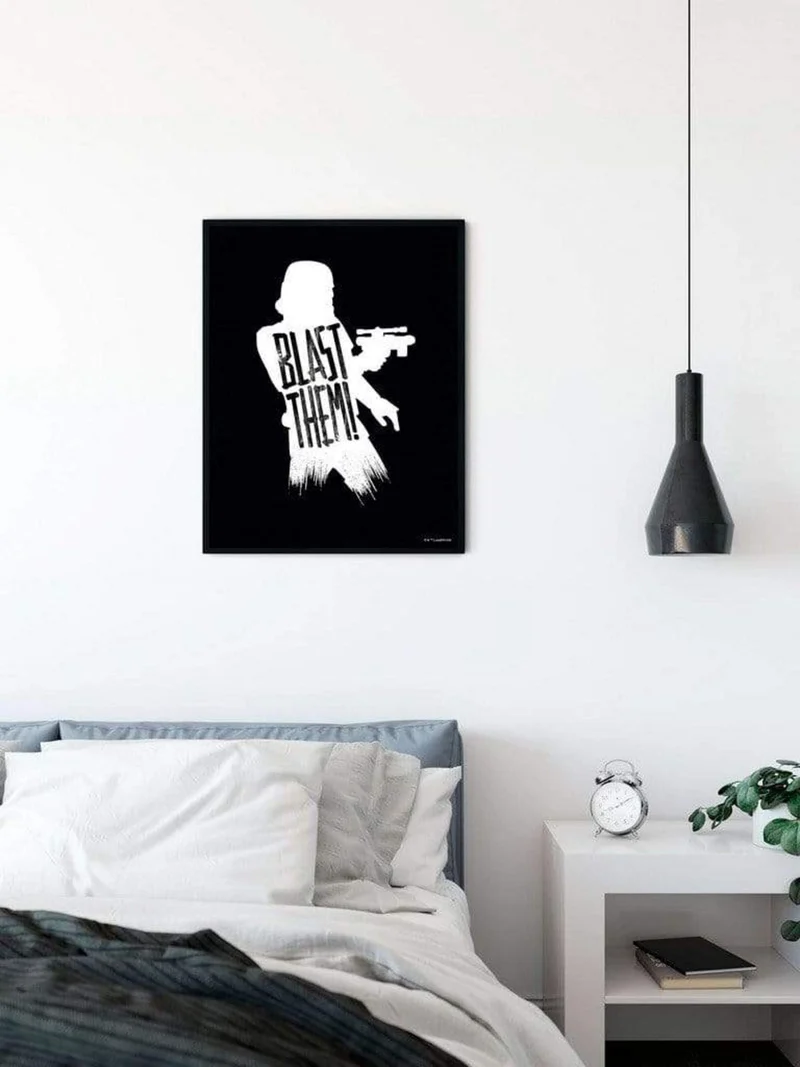 Kunstdruck Star Wars - Silhouette Quotes Stormtrooper 40x50cm