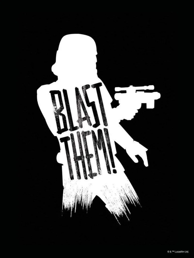 Kunstdruck Star Wars - Silhouette Quotes Stormtrooper 30x40cm