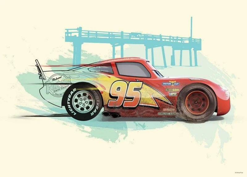 Kunstdruck Cars - Lightning McQueen - 70x50cm