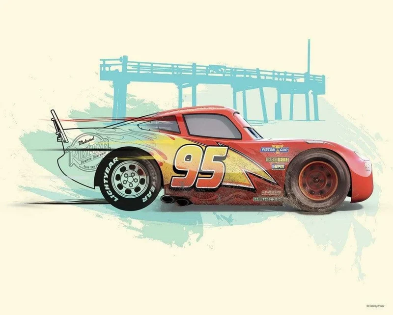 Kunstdruck Cars - Lightning McQueen - 50x40cm