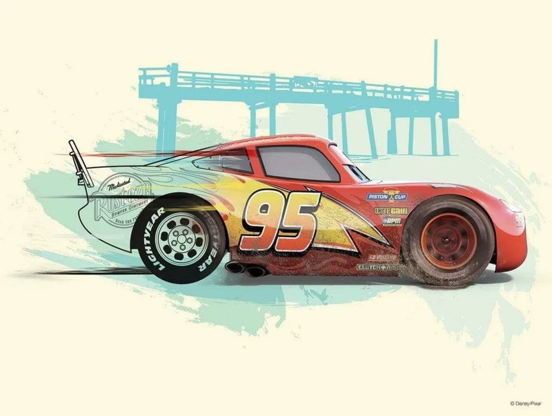 Kunstdruck Cars - Lightning McQueen - 40x30cm