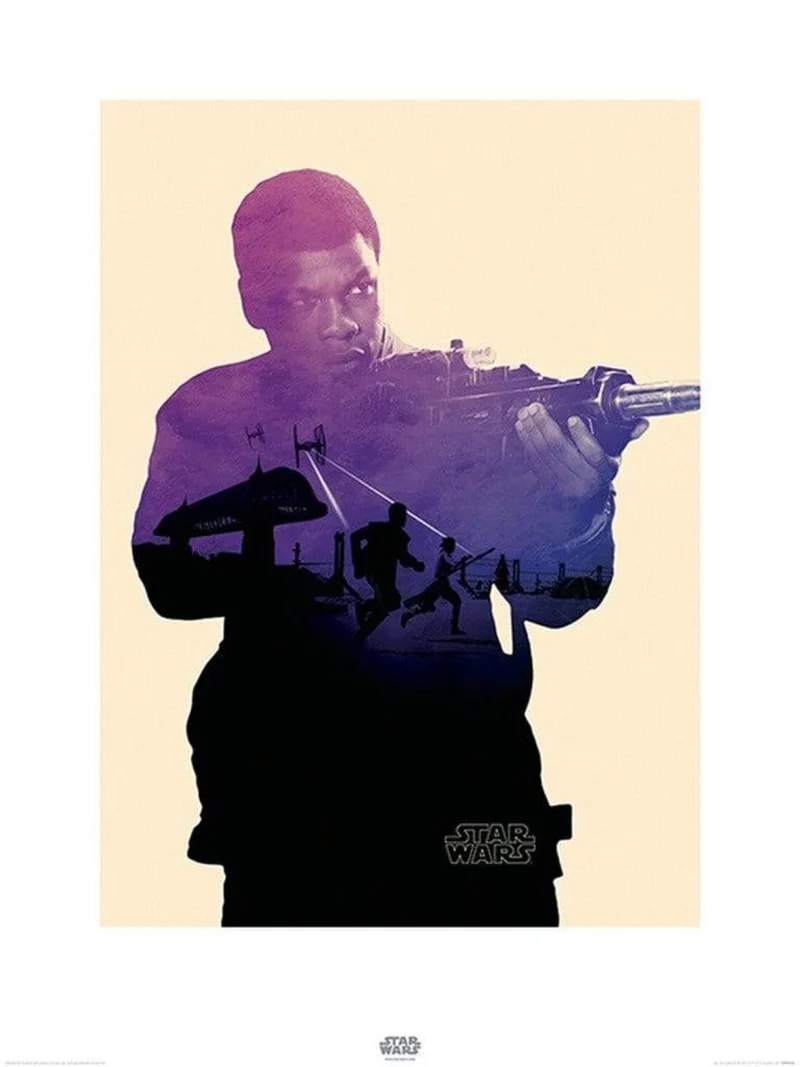 Kunstdruck Star Wars - Episode VII Finn Tri 60x80cm