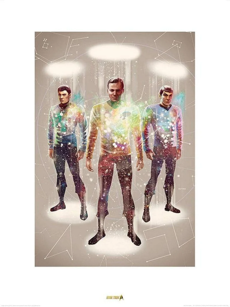 Kunstdruck Star Trek - Beam Me Up 50th Anniversary 60x80cm