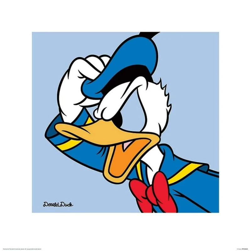 Kunstdruck Donald Duck - Blue 40x40cm