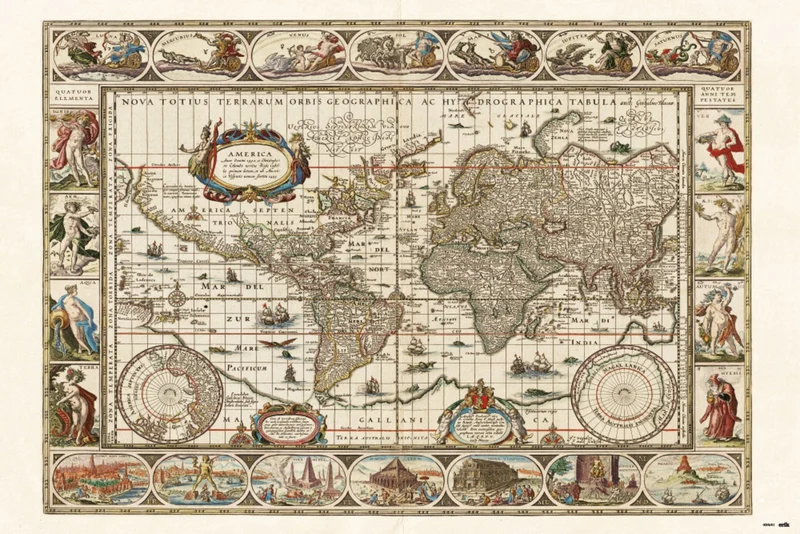 Poster Ancient World Map 91,5x61cm