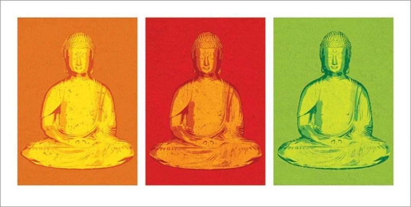 Kunstdruck Buddha Pop Art 100x50cm