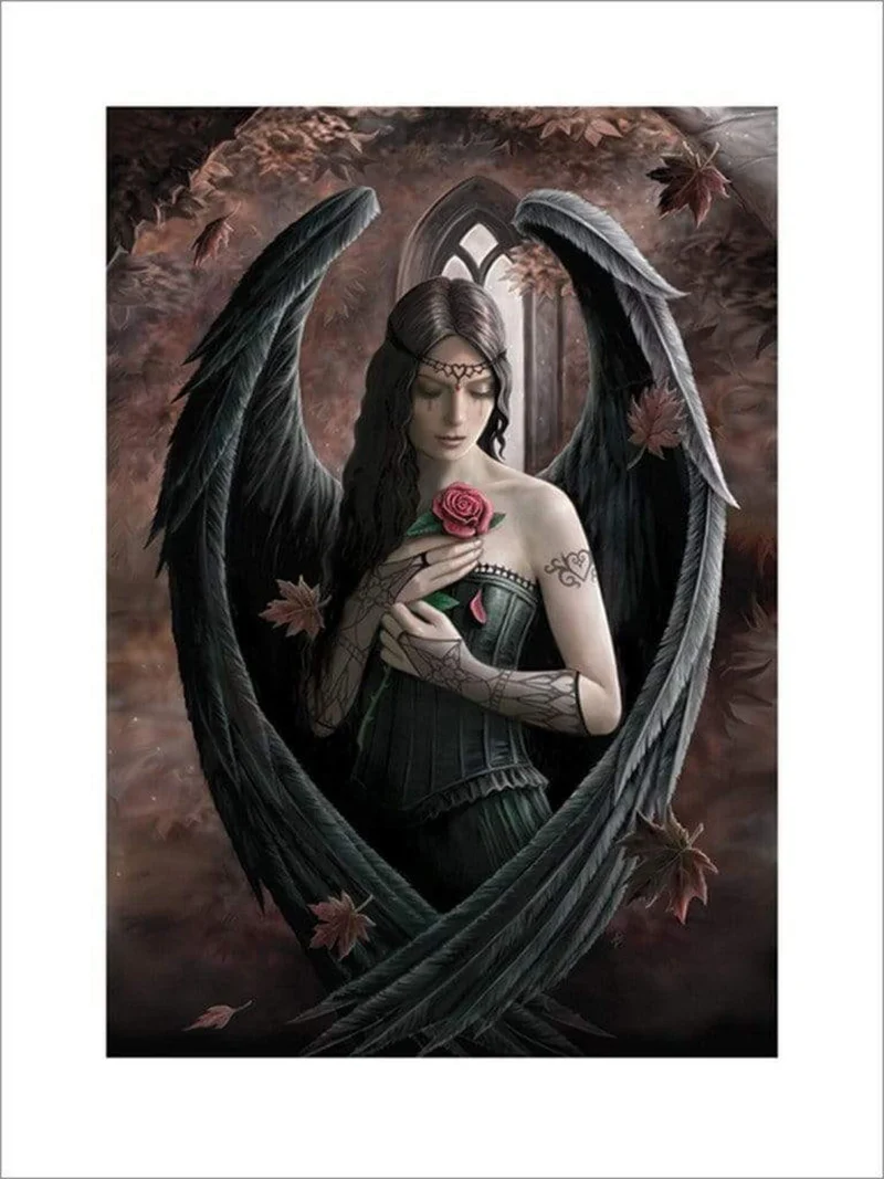 Kunstdruck Anne Stokes - Angel Rose 60x80cm