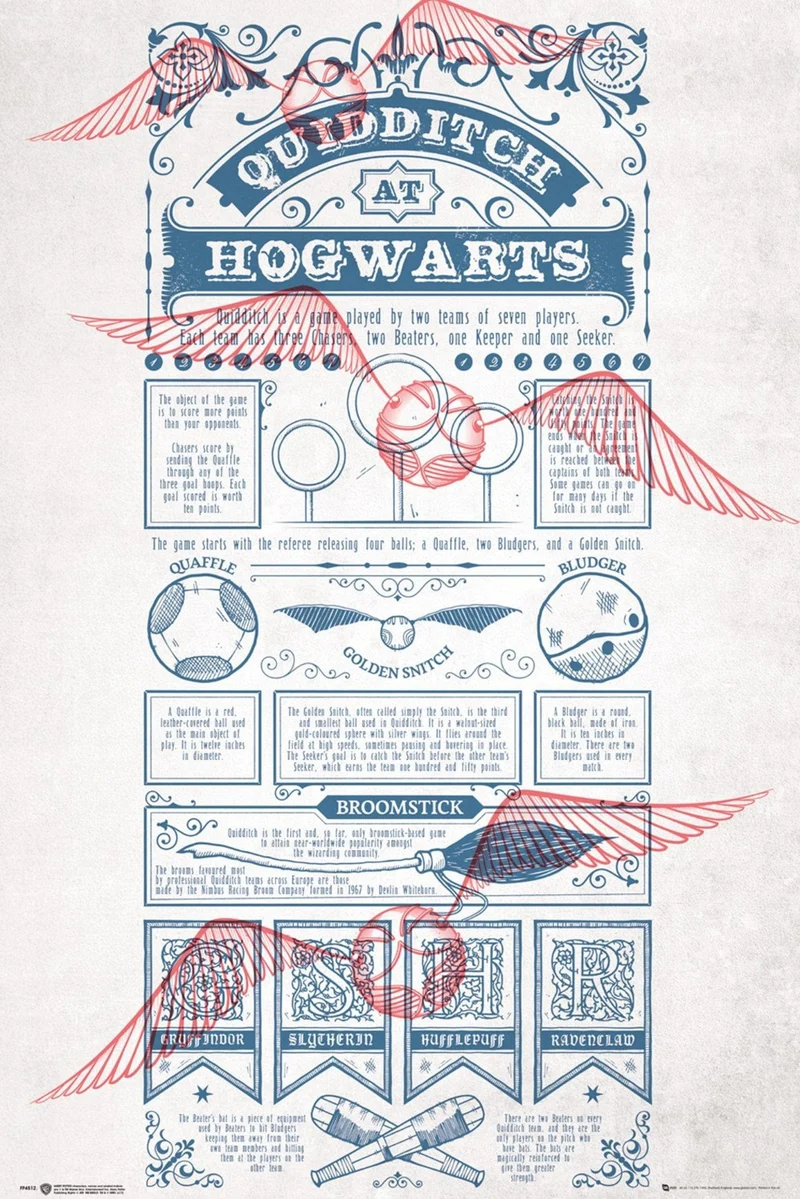 Poster Harry Potter - Quidditch at Hogwarts 61x91,5cm
