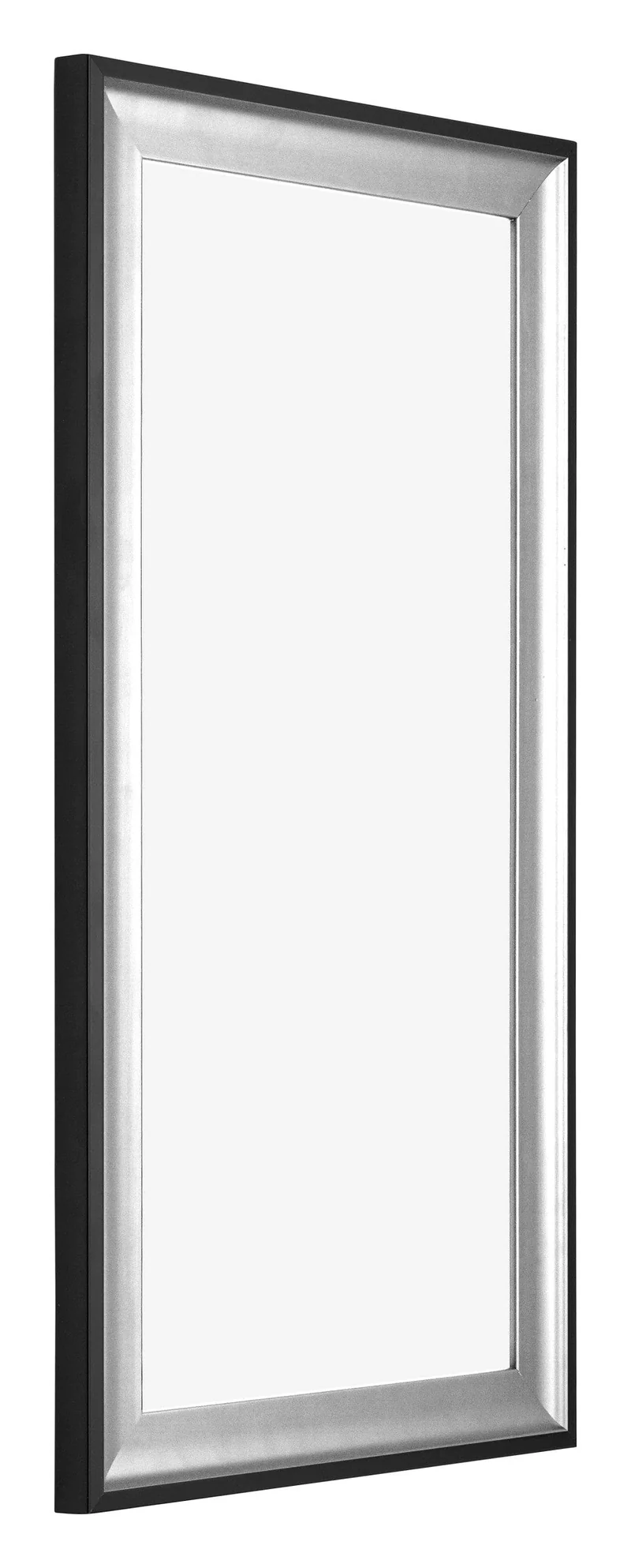 Bilderrahmen 40x70 cm - Schwarz Silber Poliert - Holz - Birmingham