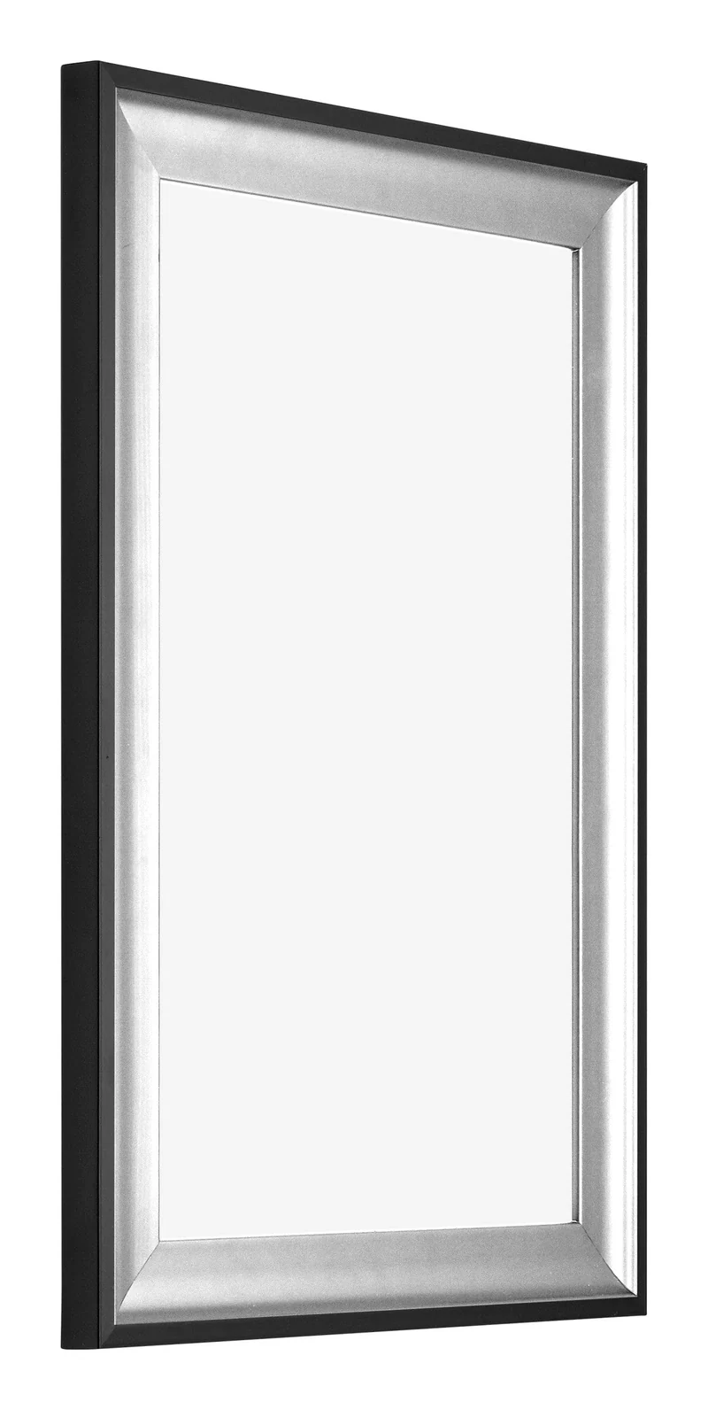 Bilderrahmen 40x60 cm - Schwarz Silber Poliert - Holz - Birmingham