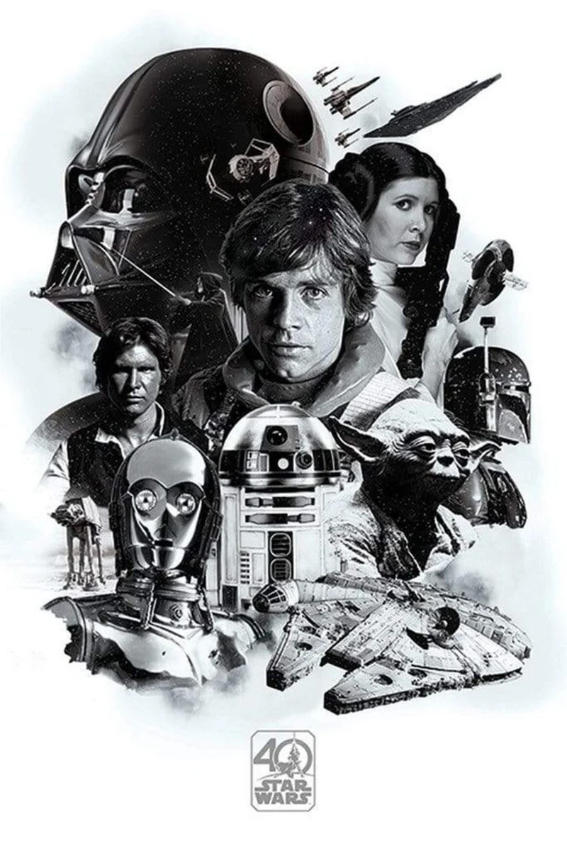 Poster Star Wars - 40th Anniversary Montage 61x91,5cm