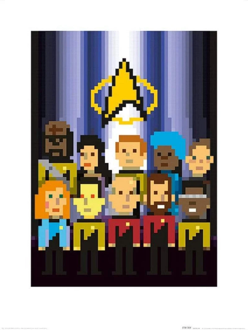 Kunstdruck Star Trek - The Next Generation Trexels TNG Crew 60x80cm