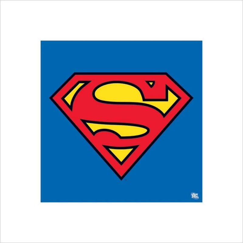 Kunstdruck Superman - Classic Logo 40x40cm