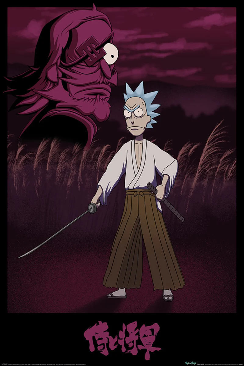 Poster Rick and Morty - Samurai Rick 61x91,5cm