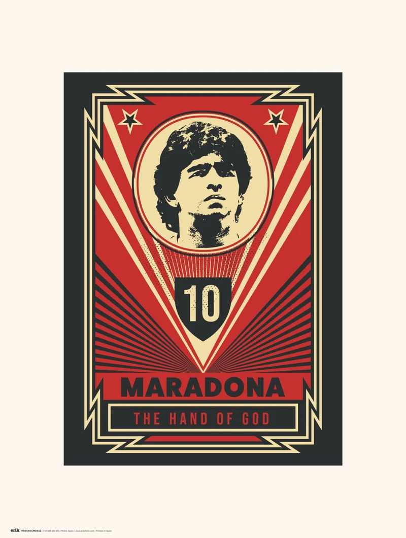 Kunstdruck Maradona - The Hand of God 30x40cm