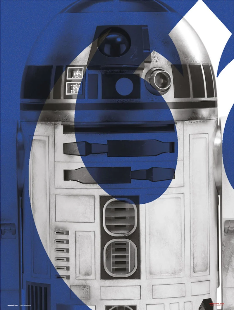 Kunstdruck Star Wars - Episode IX R2 D2 30x40cm