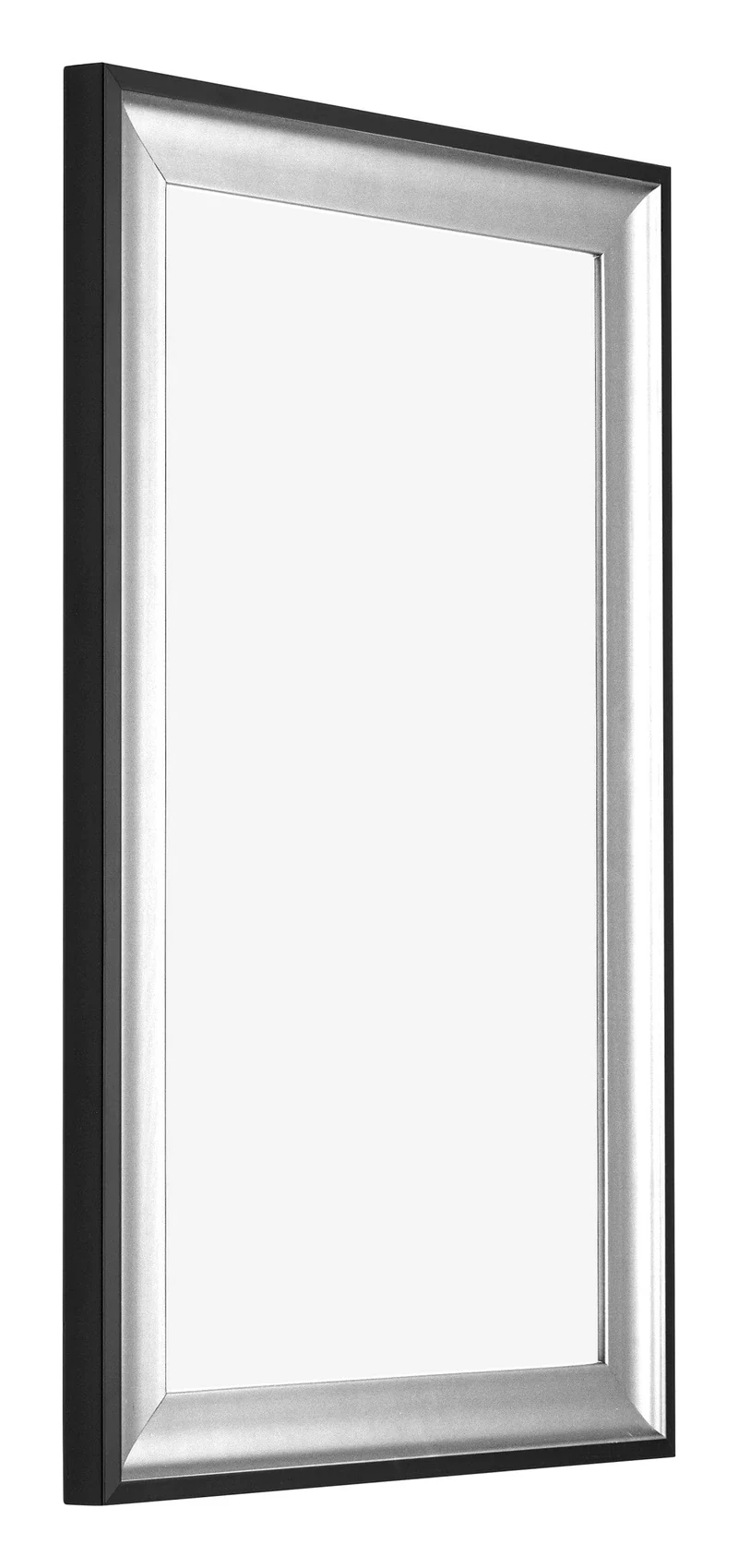 Bilderrahmen 30x50 cm - Schwarz Silber Poliert - Holz - Birmingham