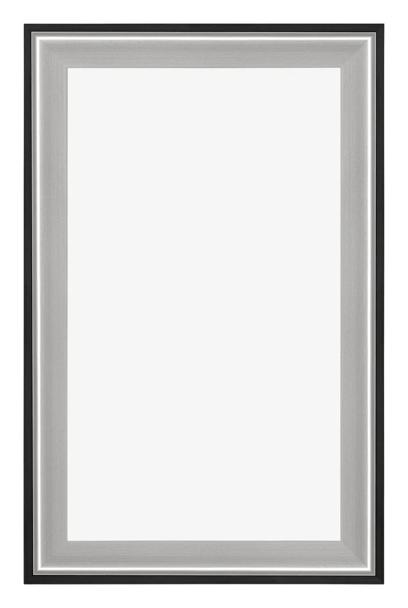 Bilderrahmen 30x50 cm - Schwarz Silber Poliert - Holz - Birmingham