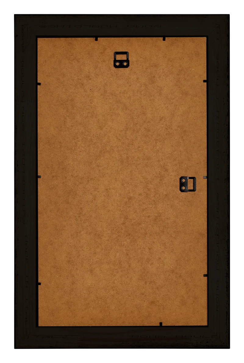 Bilderrahmen 30x50 cm - Schwarz Silber Poliert - Holz - Birmingham