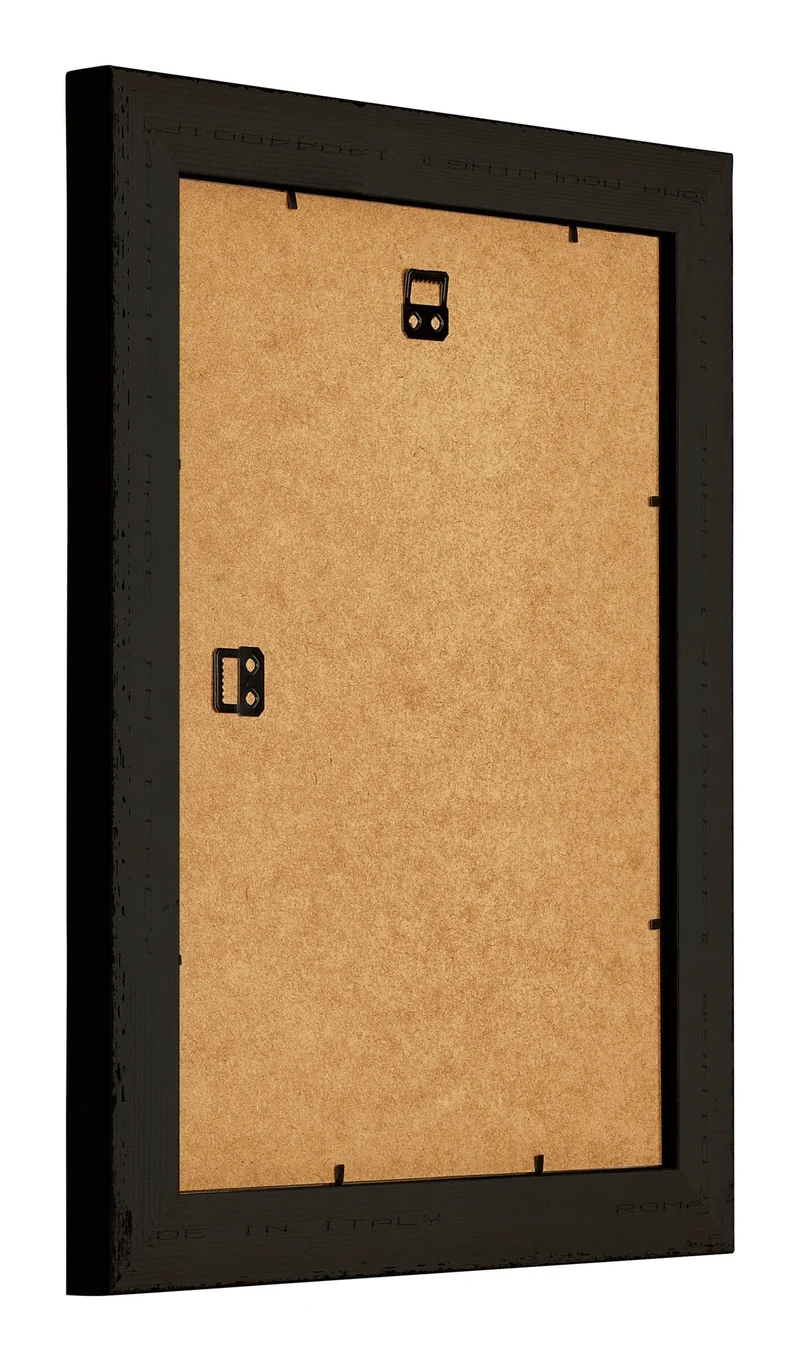 Bilderrahmen 30x40 cm - Schwarz Silber Poliert - Holz - Birmingham