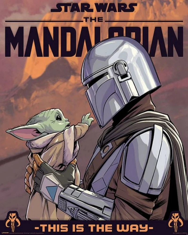 Poster Star Wars - The Mandalorian - Hello Little One 40x50cm