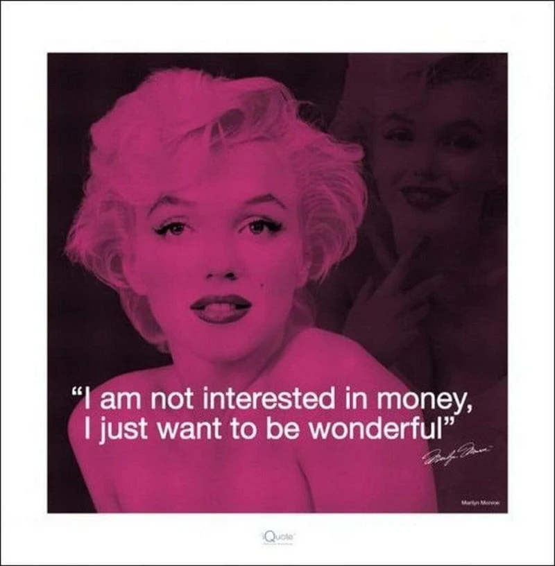 Kunstdruck Marilyn Monroe - iQuote 40x40cm