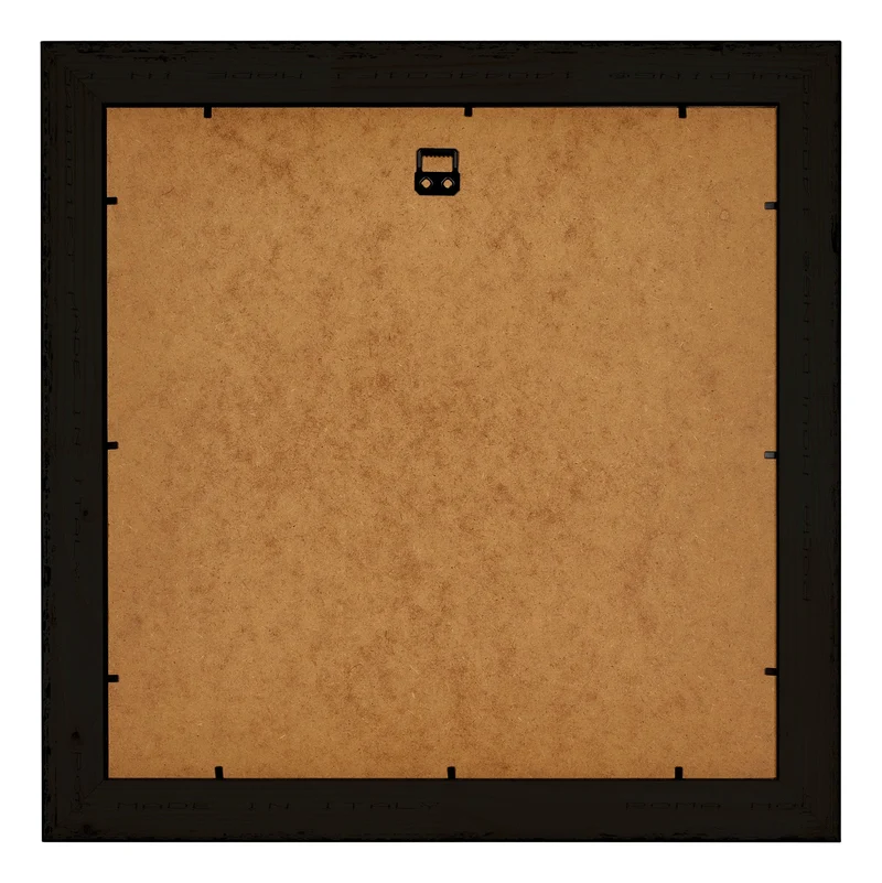 Bilderrahmen 25x25 cm - Schwarz Silber Poliert - Holz - Birmingham