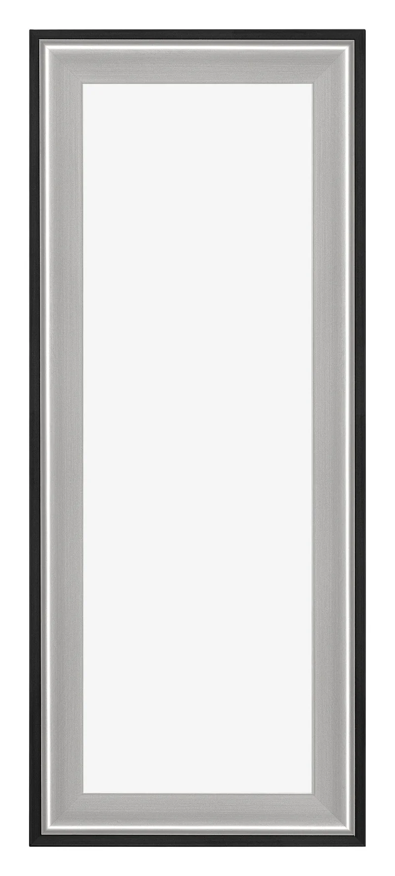 Bilderrahmen 20x60 cm - Schwarz Silber Poliert - Holz - Birmingham