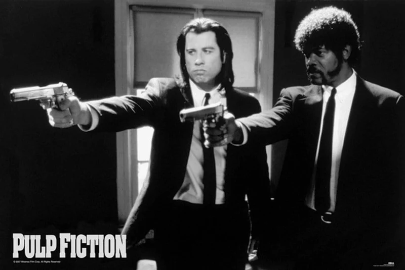 Poster Pulp Fiction - Black and White Guns 91,5x61cm