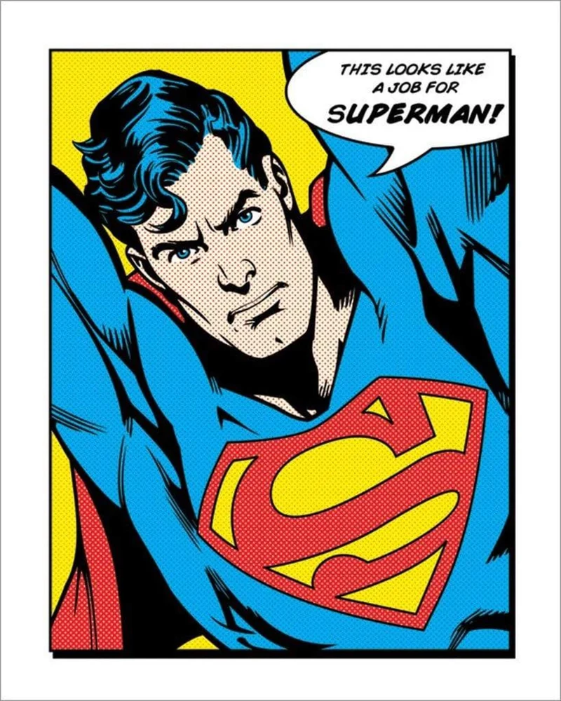 Kunstdruck Superman - Looks Like A Job For 40x50cm