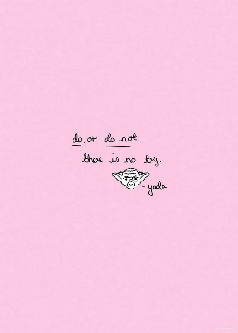 Kunstdruck Star Wars - Quote Yoda Cute 50x70cm