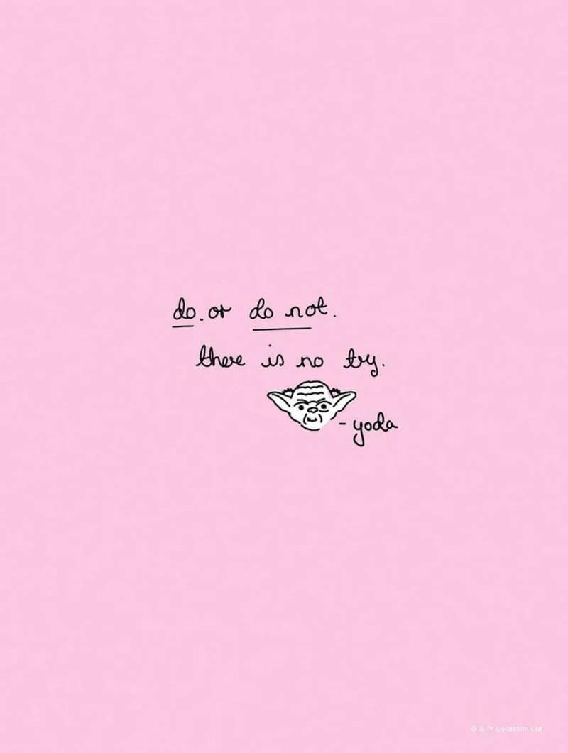 Kunstdruck Star Wars - Quote Yoda Cute 30x40cm