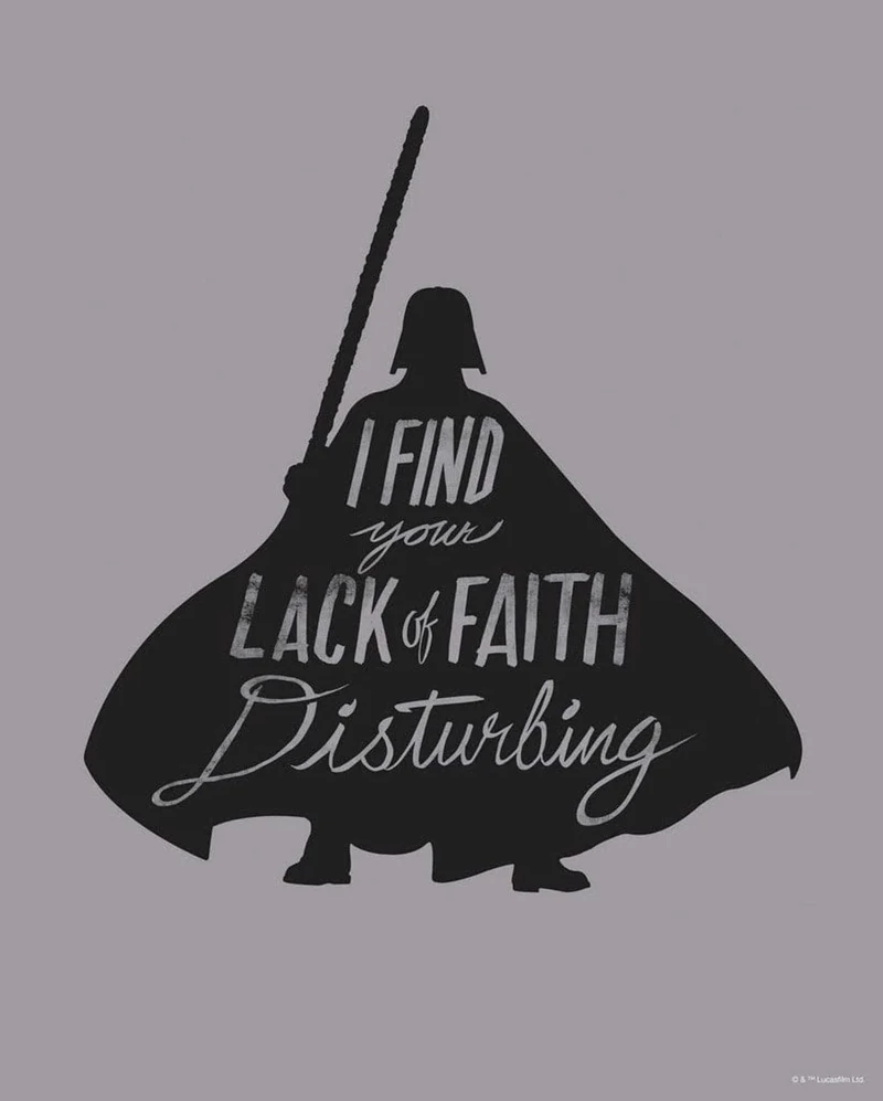 Kunstdruck Star Wars - Silhouette Quotes Vader 40x50cm