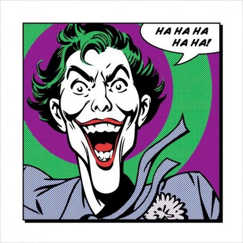 Kunstdruck Joker - Ha Ha Ha Ha Ha 40x40cm