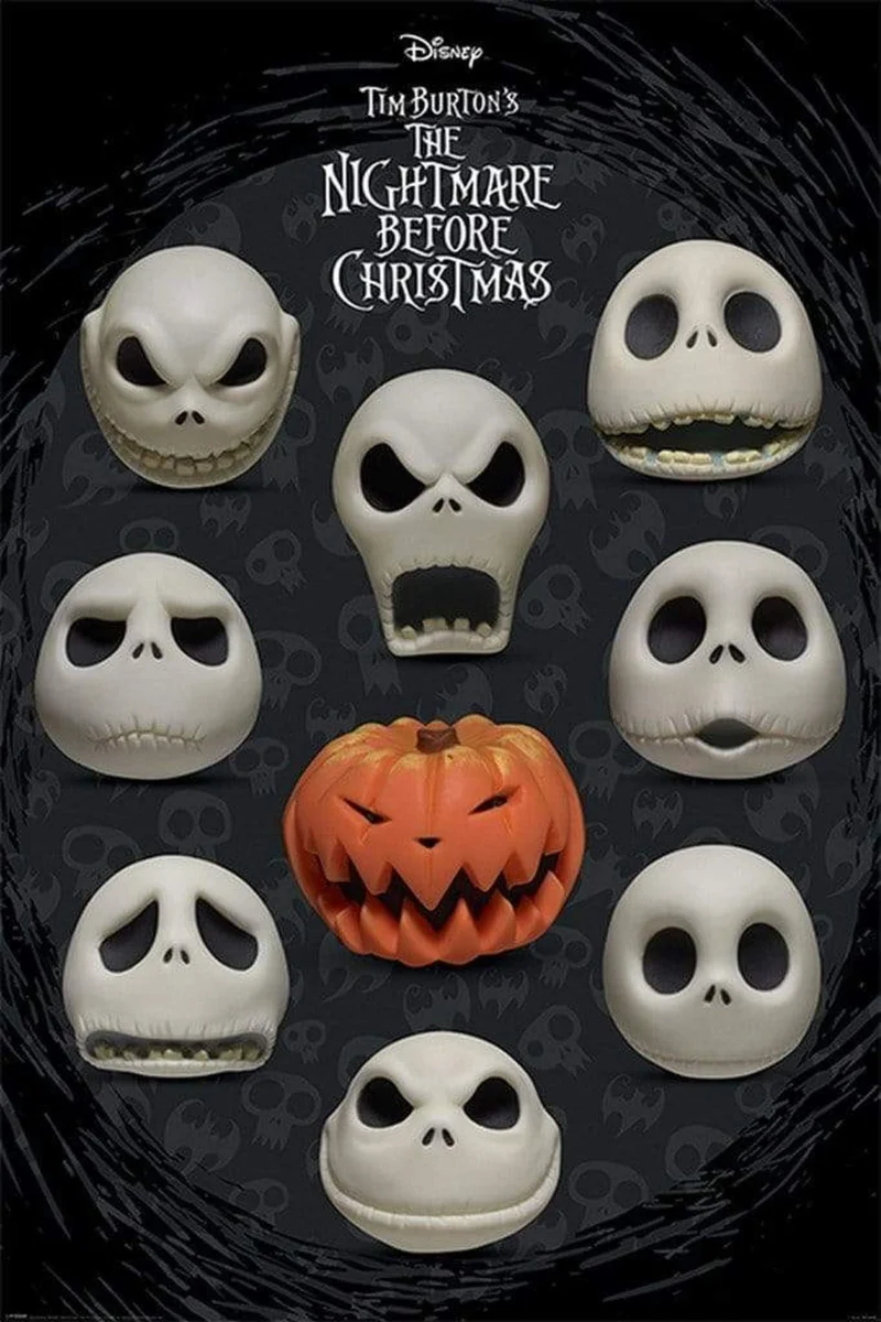 Poster Nightmare Before Christmas - Many Faces of Jack 61x91,5cm