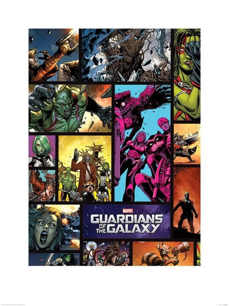 Kunstdruck Guardians of the Galaxy - Comics 60x80cm