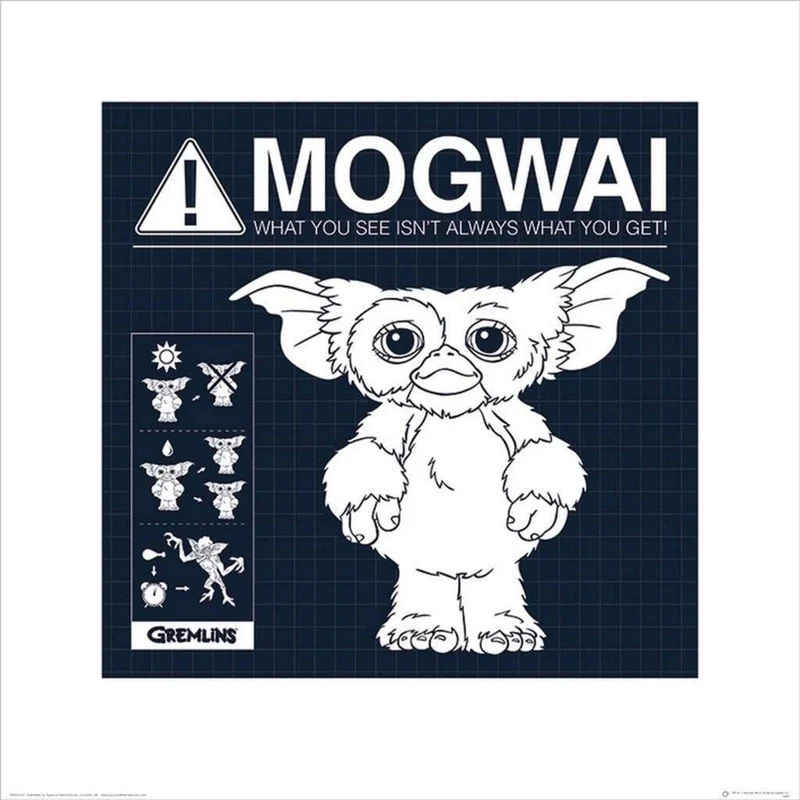 Kunstdruck Gremlins - Mogwai Rules 40x40cm