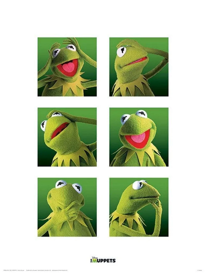 The Muppets - Kermit Boxes Kunstdruck 30x40cm