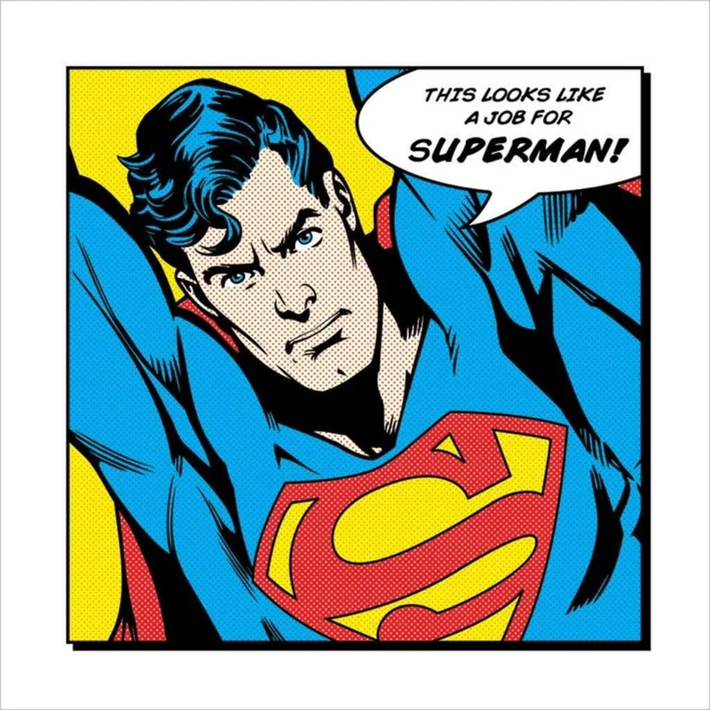 Kunstdruck Superman - Looks Like A Job For 40x40cm