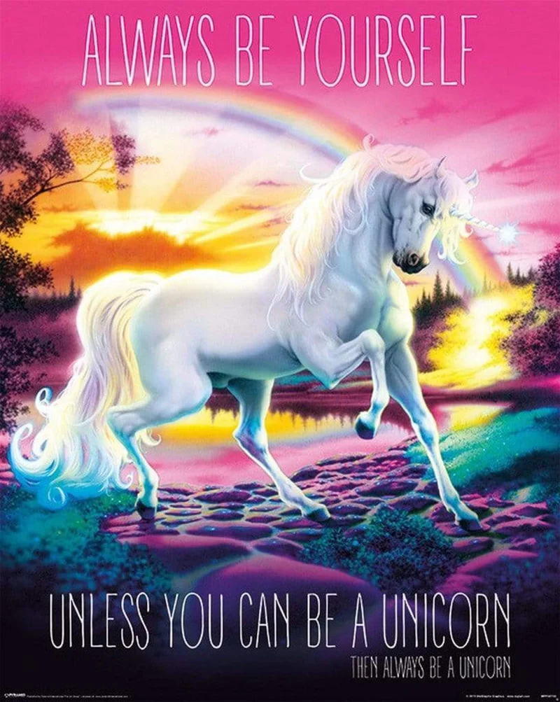 Poster Unicorn Always Be Yourself 40x50cm
