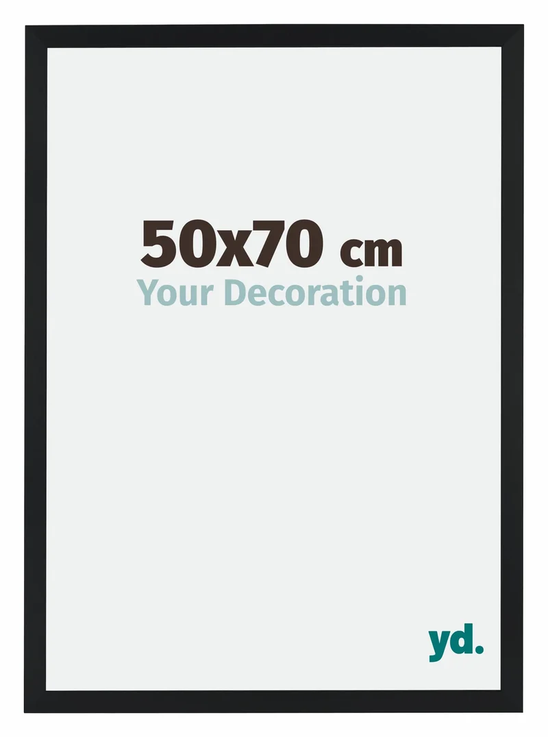 Bilderrahmen 50x70 cm - Schwarz Matt - MDF - Catania