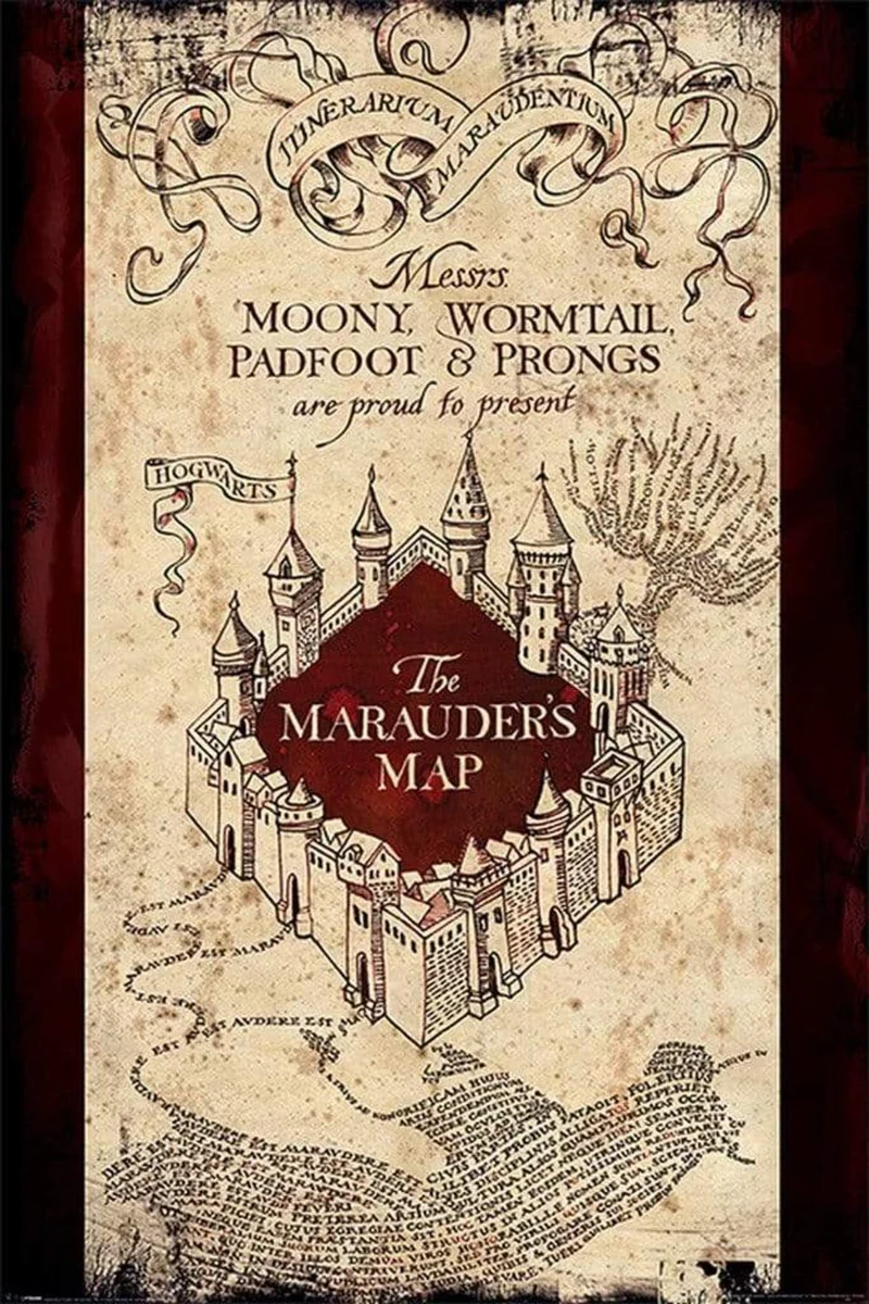 Poster Harry Potter - The Marauders Map 61x91,5cm