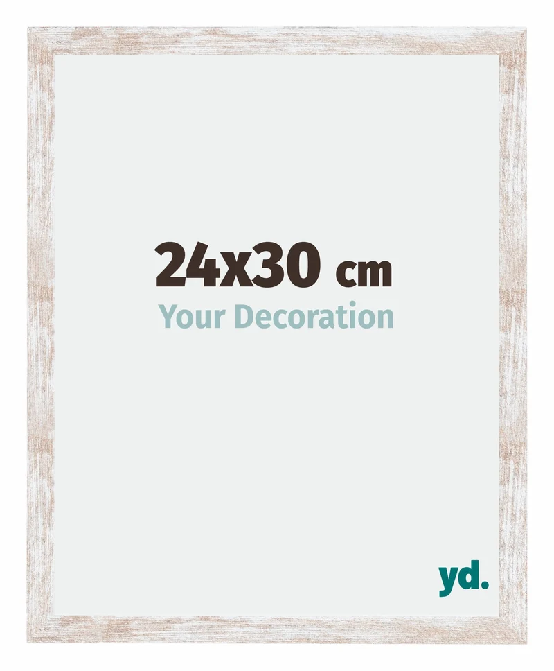 Bilderrahmen 24x30 cm - White Wash - MDF - Catania