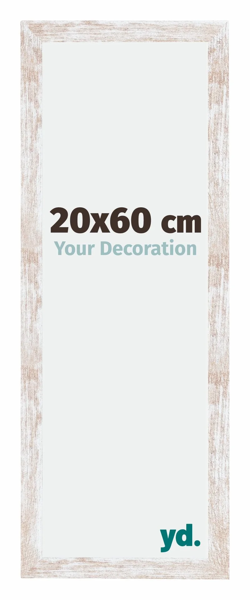 Bilderrahmen 20x60 cm - White Wash - MDF - Catania