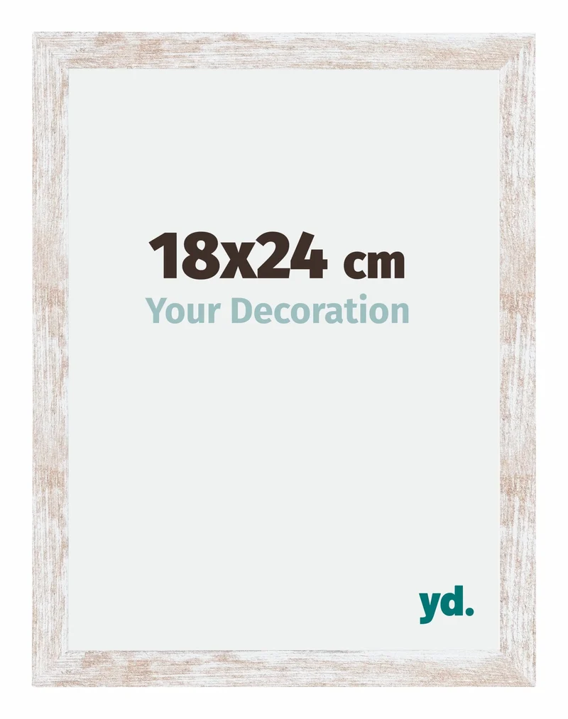 Bilderrahmen 18x24 cm - White Wash - MDF - Catania