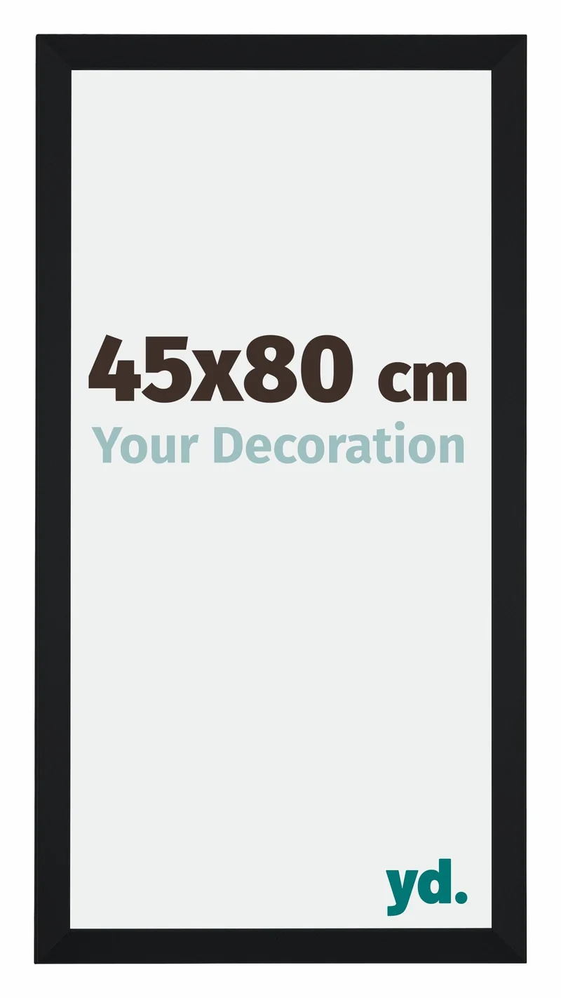 Bilderrahmen 45x80 cm - Schwarz Matt - MDF - Catania