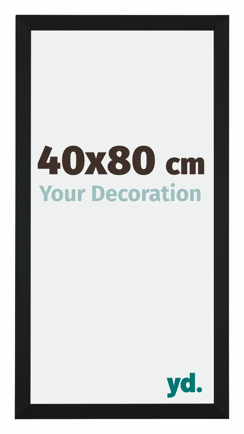 Bilderrahmen 40x80 cm - Schwarz Matt - MDF - Catania